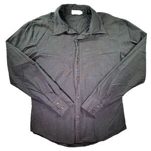 Pop Icon Clothing Embroidered Shirt Mens XL Black Floral Stitch Dance Streetwear